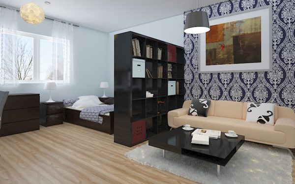 Гостиная и спальня в одной комнате: идеи оформления комфортного пространства