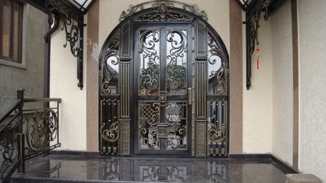 Фото входных дверей в частный дом из различных материалов