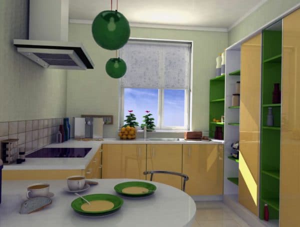 Зеленая кухня: эффектный, сочный и позитивный интерьер